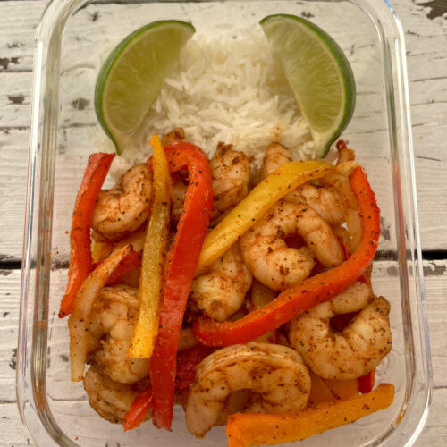 fajita shrimp bowl