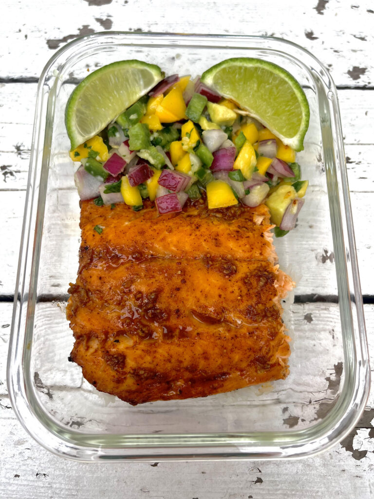 salmon with mango salsa