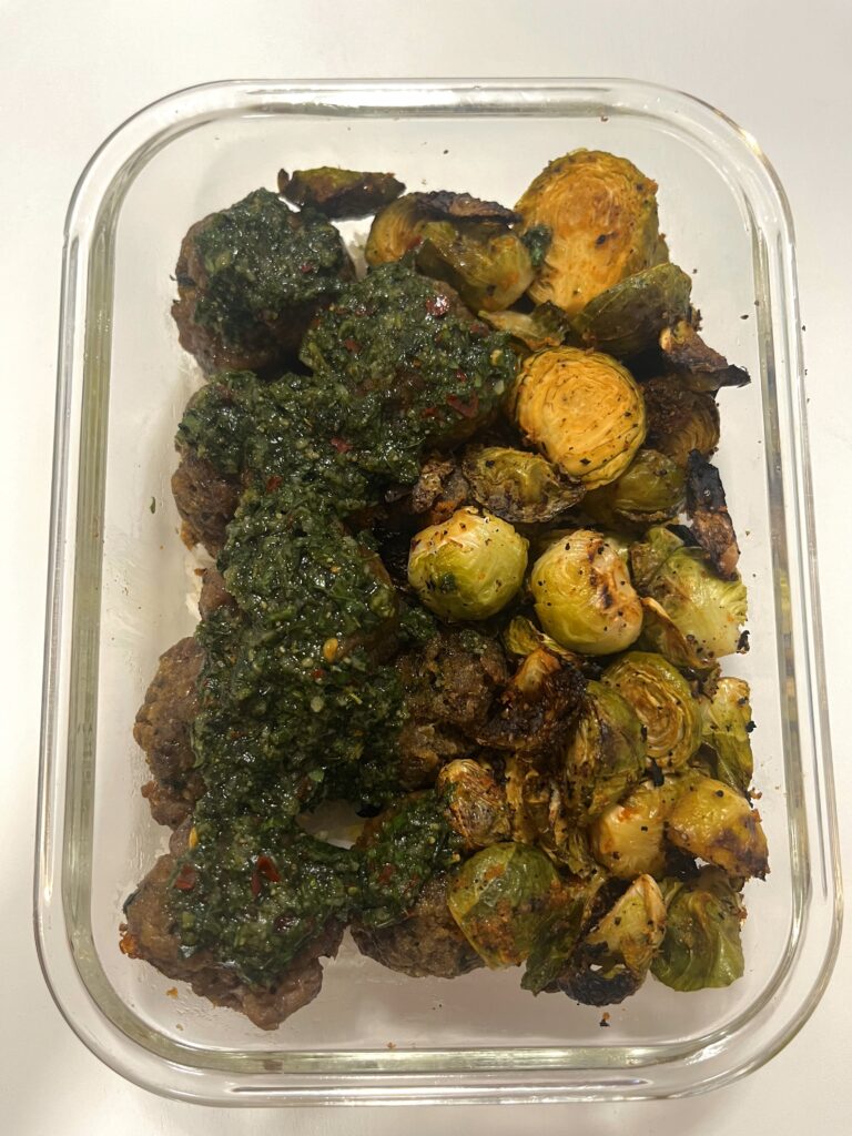 chimichurri pesto meatballs