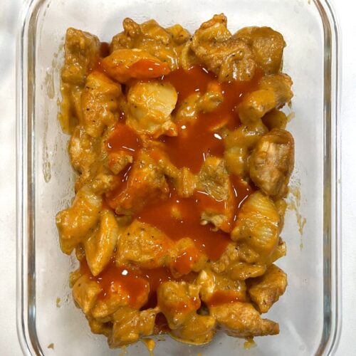 buffalo chicken gouda mac cheese