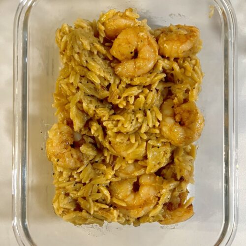 garlic parmesan shrimp orzo