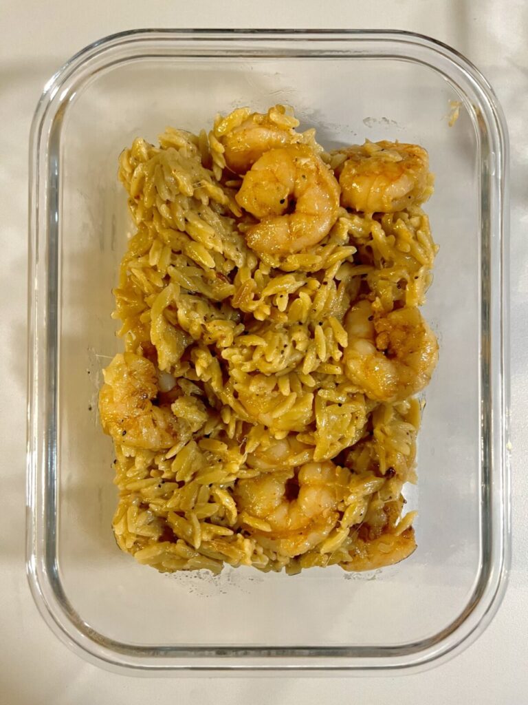 garlic parmesan shrimp orzo