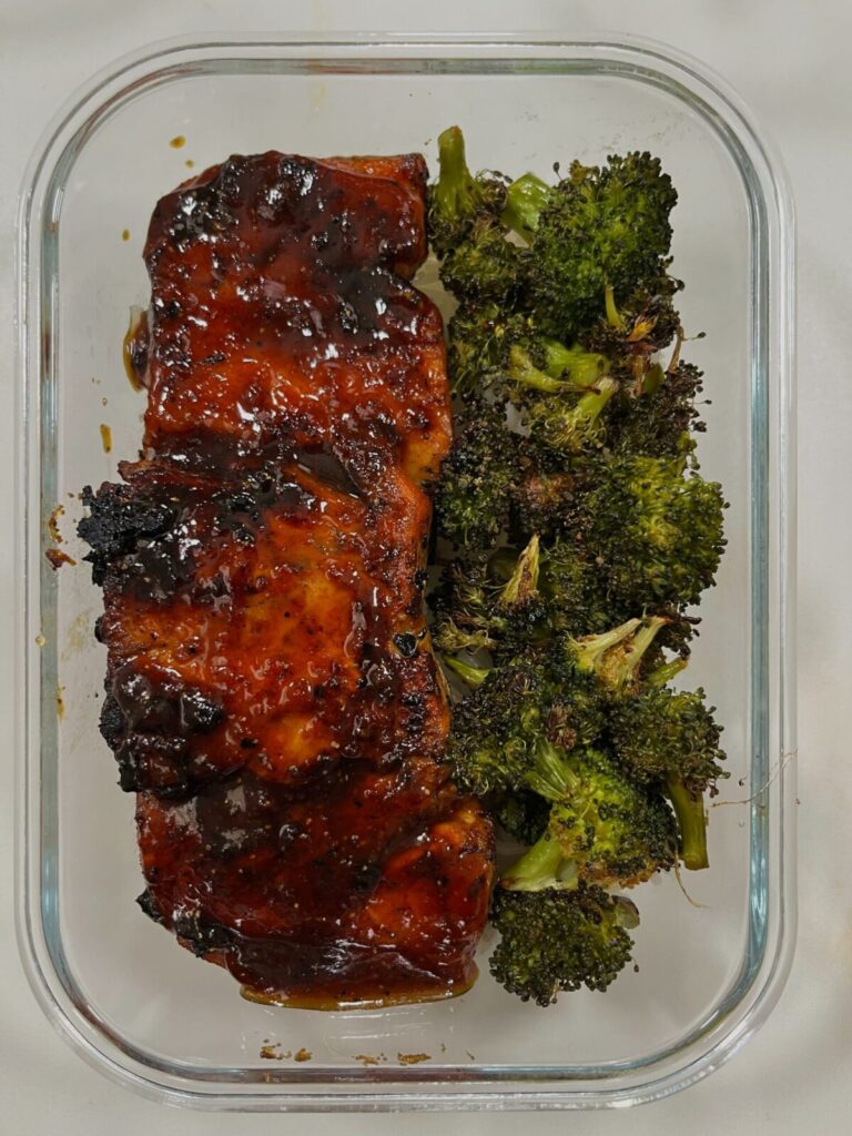 honey sriracha glazed salmon