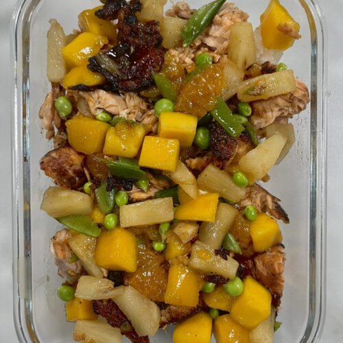 tropical protein poke bowl