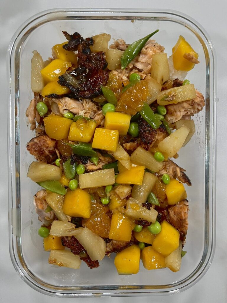 tropical protein poke bowl