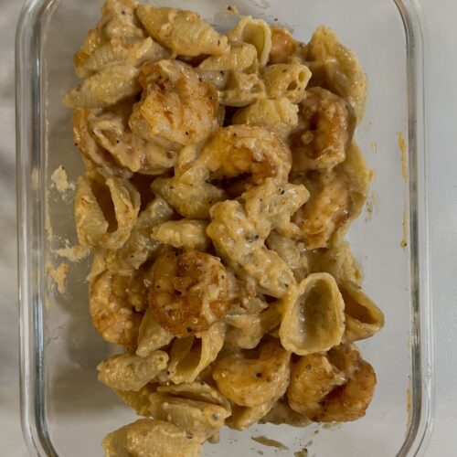 Garlic Butter Shrimp Mac & Cheese