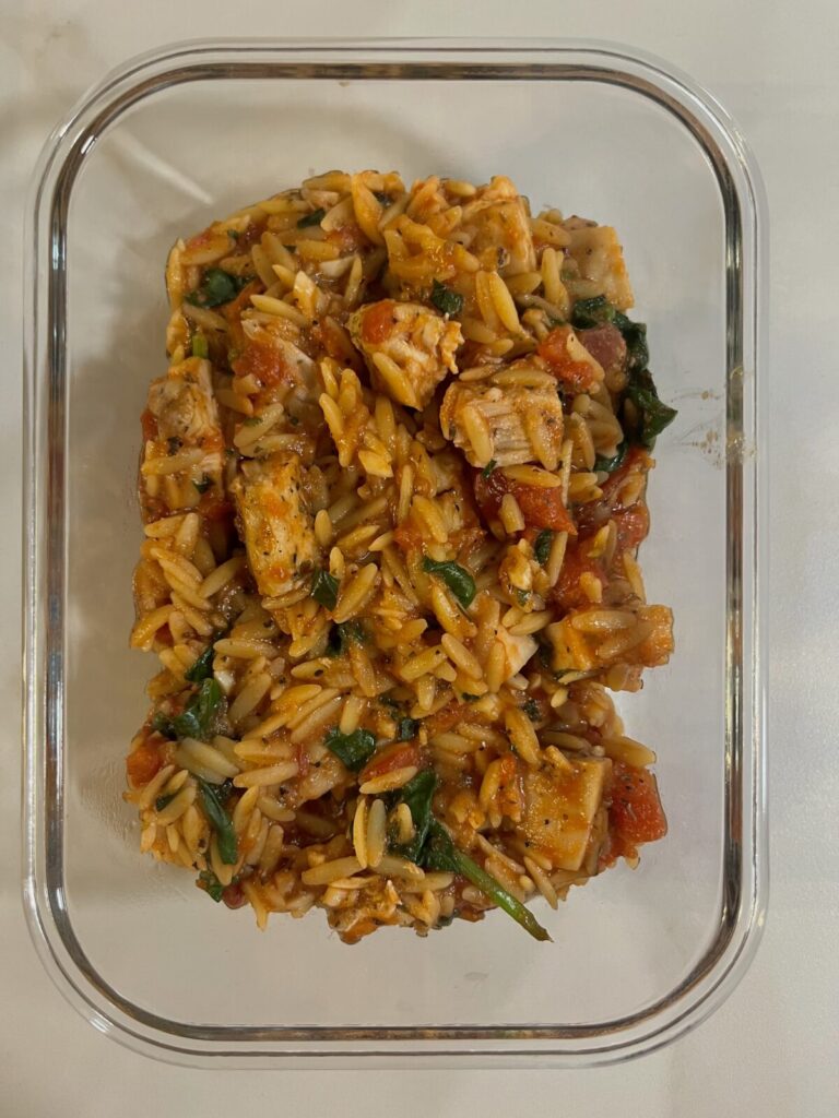 Tomato Basil Chicken Orzo